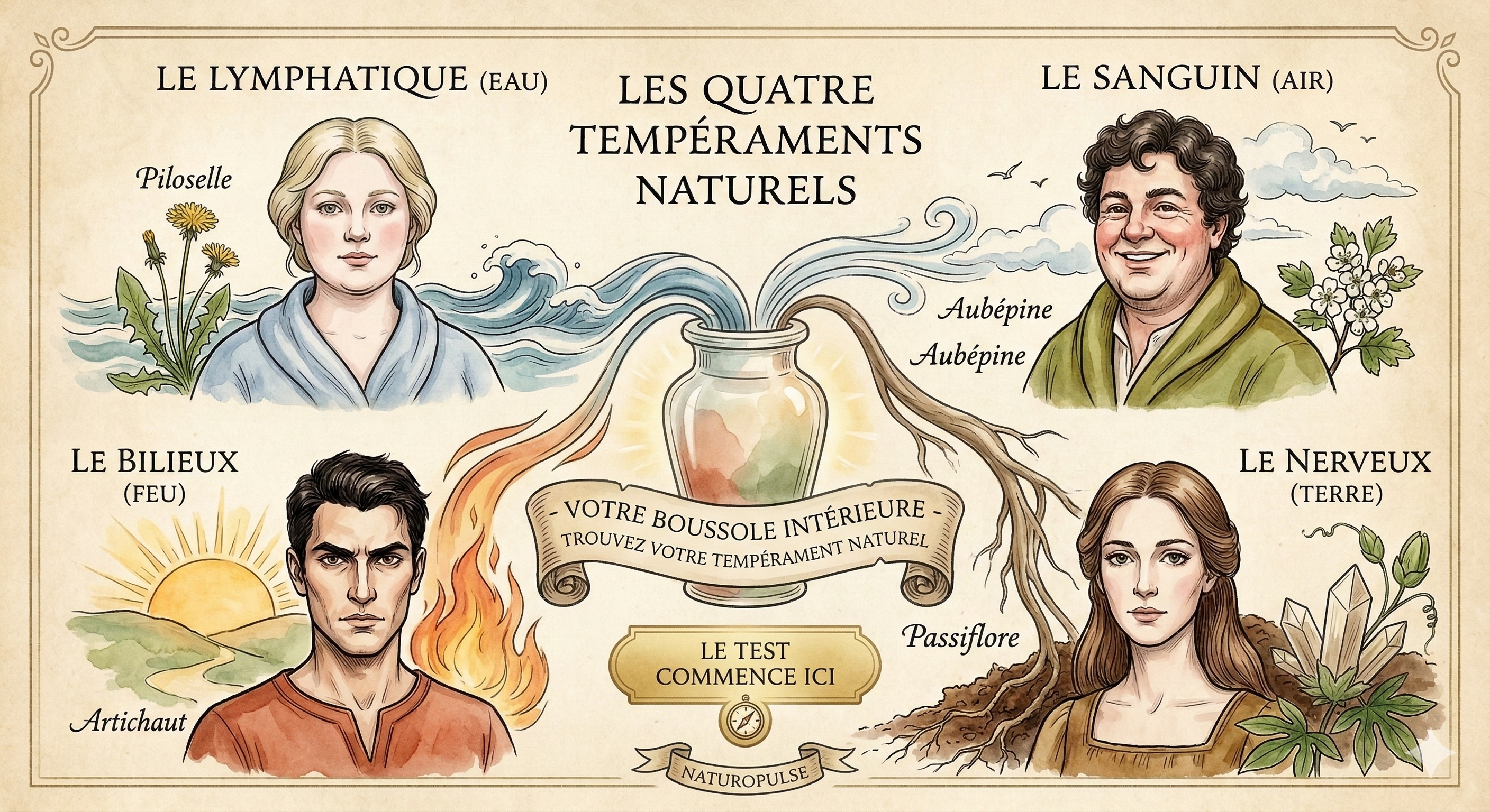 Le Test des 4 Tempéraments hippocratiques